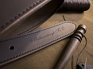 Великий ремінь з натуральної шкіри чоловічий прошитий по всій довжині з обробленими торцями