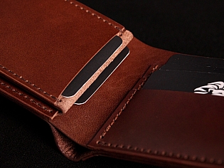  Чоловічий шкіряний гаманець з відділом для документів карт та монет