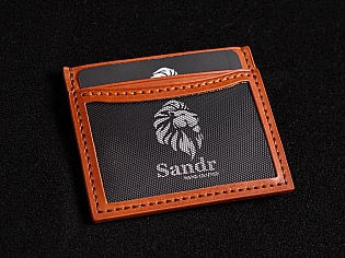 Картхолдер міні гаманець з прозорим відділом та кишенею для монет на замочку