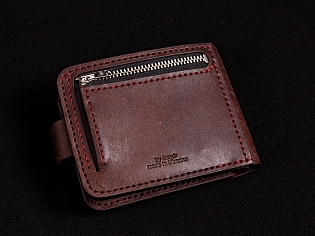  Чоловічий гаманець з шкіри пошитий вручну поміщає 6 відділів для карток