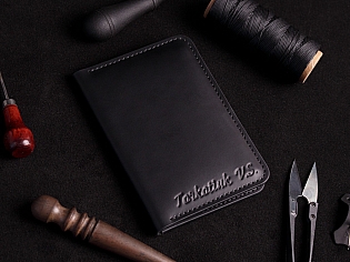 Шкіряна обкладинка для паспорта книжечки з відділами для карток