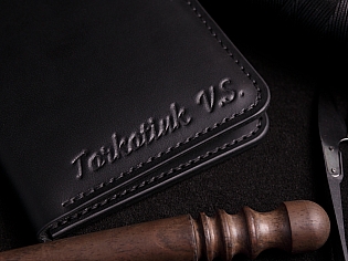 Шкіряна обкладинка для паспорта книжечки з відділами для карток