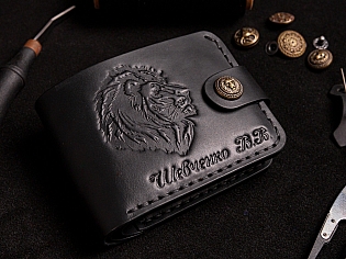 Гаманець шкіряний ручна робота 3 відділи для карток 1 таємний та простора кишенька для монет