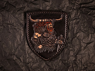 Патч  із тисненим зображенням вікінга-воїна