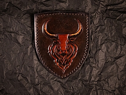 Патч із тисненим зображенням голови бика -1