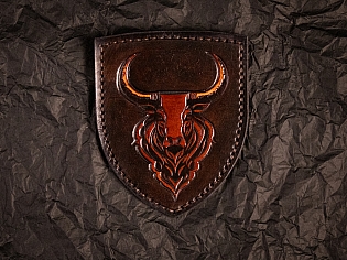 Патч із тисненим зображенням голови бика -1