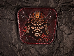 Патч із тисненим зображенням самурая в бойовому шоломі