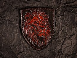 Патч  із тисненим зображенням голови лева3
