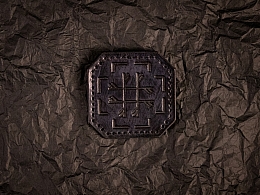 Патч із тисненим слов’янським або солярним орнаментом Патч із тисненим слов’янським або солярним орнаментом