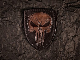 Патч із тисненим зображенням черепа Патч із тисненим зображенням черепа