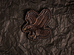 Шкіряний патч із тисненим зображенням орла Шкіряний патч із тисненим зображенням орла