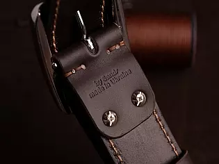 Ремінь з натуральної шкіри чоловічий прошитий по всій довжині міцною ниткою та з обробленими торцями