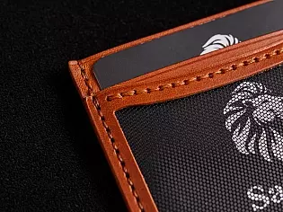 Картхолдер міні гаманець з прозорим відділом та кишенею для монет на замочку