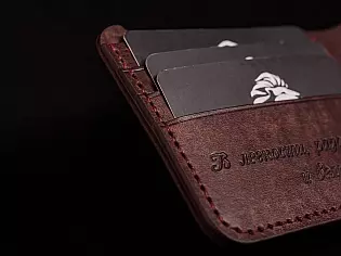  Чоловічий гаманець з шкіри пошитий вручну поміщає 6 відділів для карток