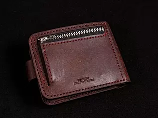  Чоловічий гаманець з шкіри пошитий вручну поміщає 6 відділів для карток