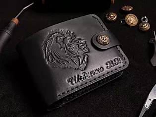 Гаманець шкіряний ручна робота 3 відділи для карток 1 таємний та простора кишенька для монет