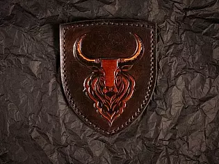 Патч із тисненим зображенням голови бика -1