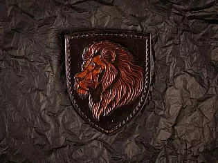 Патч із тисненим зображенням лева