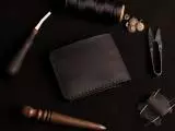 Шкіряний чоловічий гаманець 4 відділи для карток