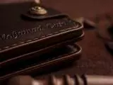 Шкіряний гаманець ручної роботи з 6 відділеннями для карток та монетницею на блискавці