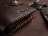 Шкіряний гаманець із 2 прозорими відділеннями та 6 слотами для карток