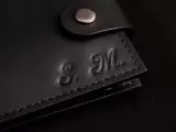 Чоловічий шкіряний затискач ELEGANCE для купюр із зовнішньою монетницею