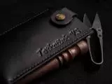 Шкіряна ключниця з ремінцем та колечком для ключів
